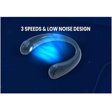 Portable Rechargeable Neck Fan – Hands-Free Personal Cooling Fan with 3 Speed Modes