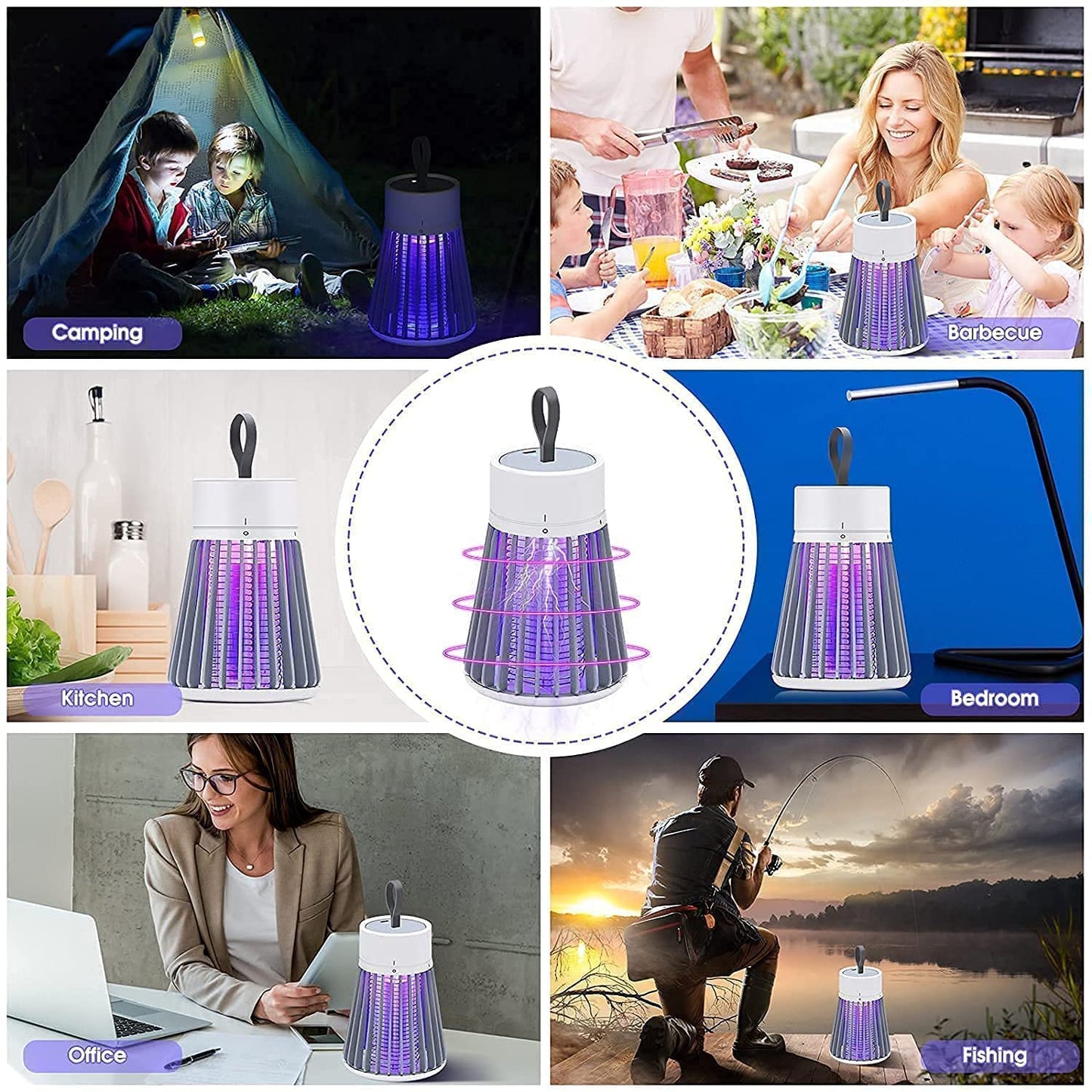 USB Rechargeable Mosquito Killer Lamp – Silent UV Insect Trap for Home & Bedroom