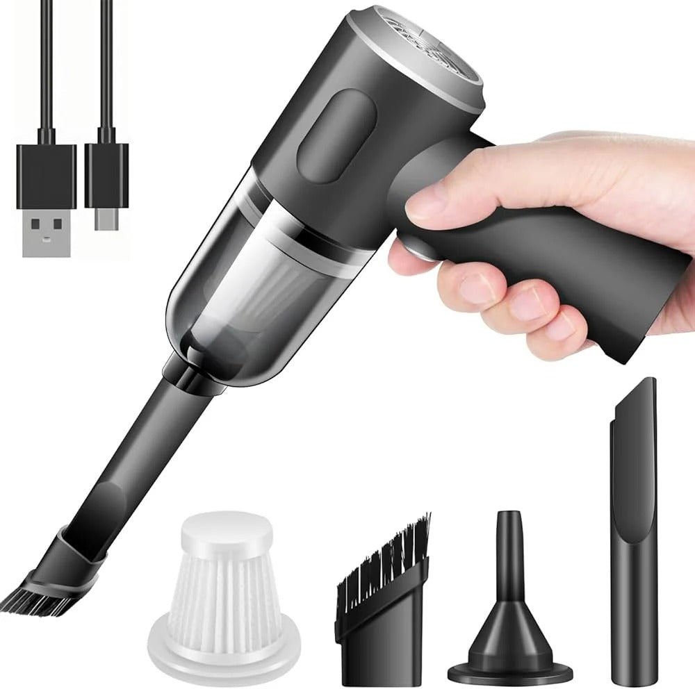 Portable Wireless Handheld Vacuum Cleaner USB Rechargeable Mini Car & Home Vacuum Cleaner