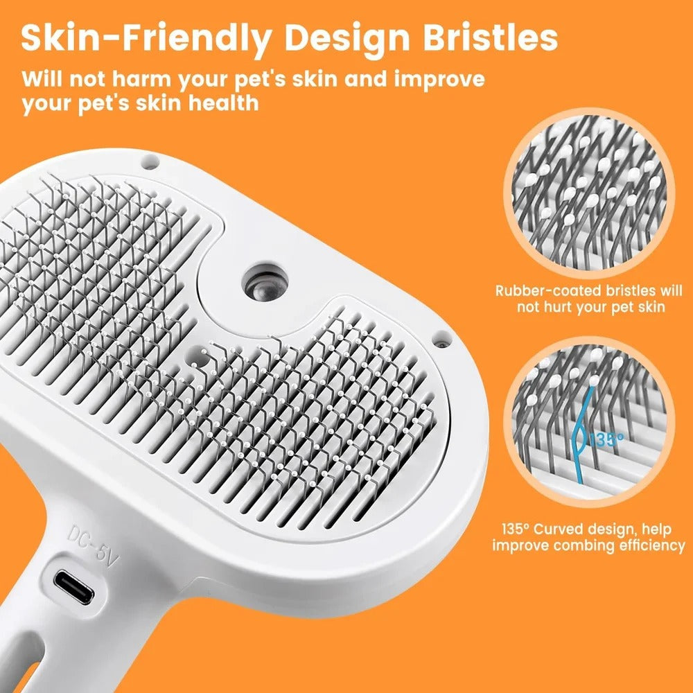 2-in-1 Self-Cleaning Cooling Pet Grooming Brush for Dogs & Cats