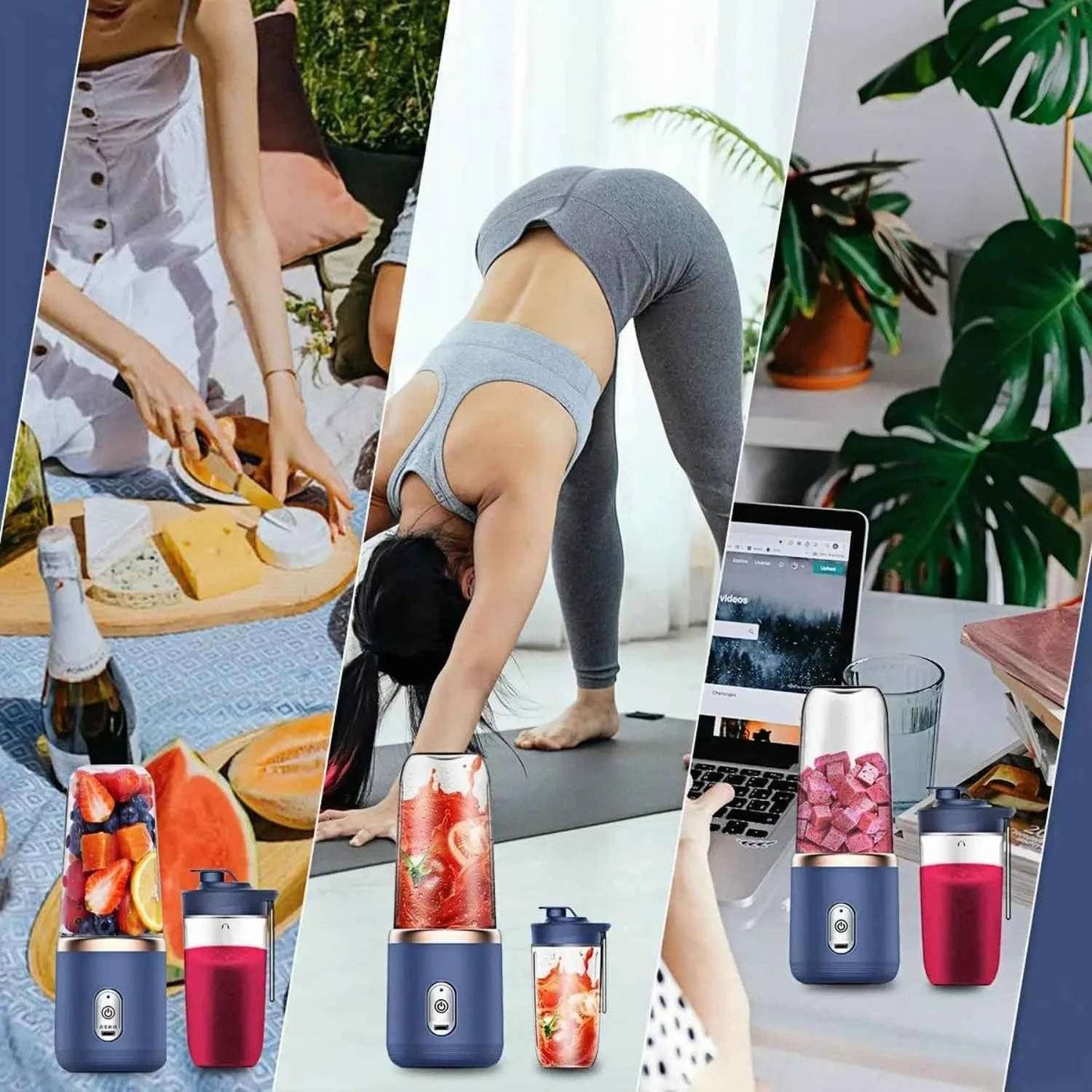 Portable USB Rechargeable Personal Blender Bottle – Mini Juicer Mixer for Smoothies & Shakes