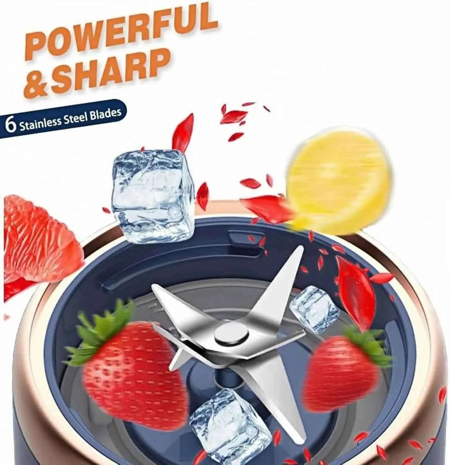 Portable USB Rechargeable Personal Blender Bottle – Mini Juicer Mixer for Smoothies & Shakes