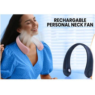 Portable Rechargeable Neck Fan – Hands-Free Personal Cooling Fan with 3 Speed Modes