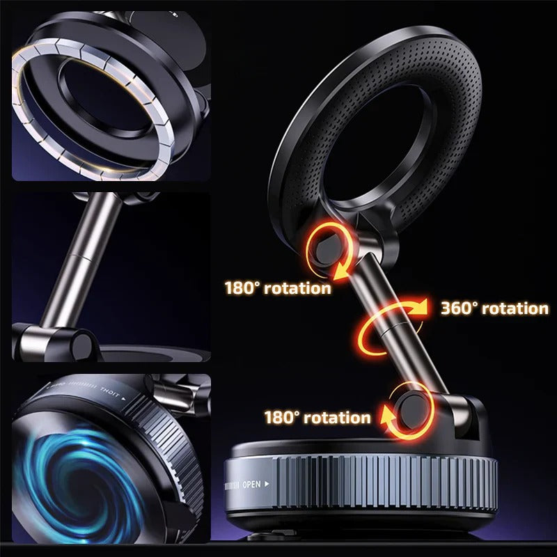 360° Magnetic Car Phone Holder | Strong Suction | Universal Mobile Mount
