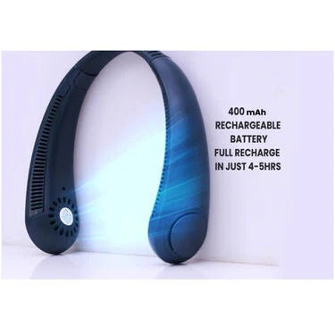 Portable Rechargeable Neck Fan – Hands-Free Personal Cooling Fan with 3 Speed Modes